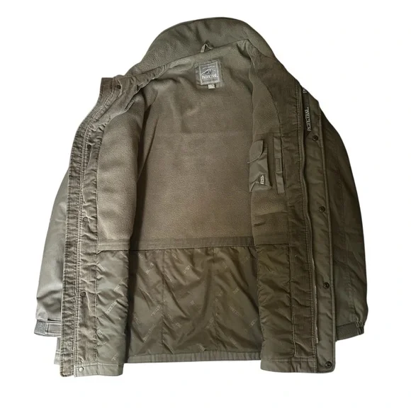 Vintage 90s Pacific Trail Jacket XXLT Outdoors Windbreaker Parka Bomber Olive - Picture 3 of 12
